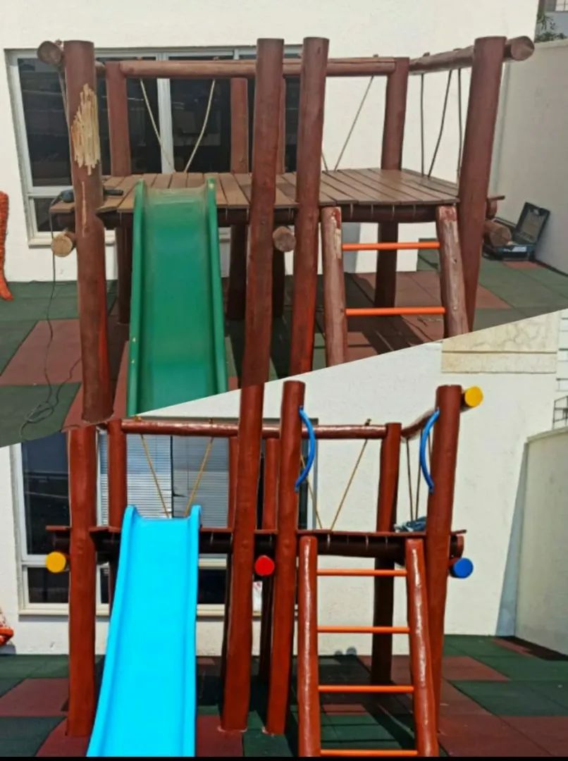 Playground Infantil de Madeira - Novo e Reformado!