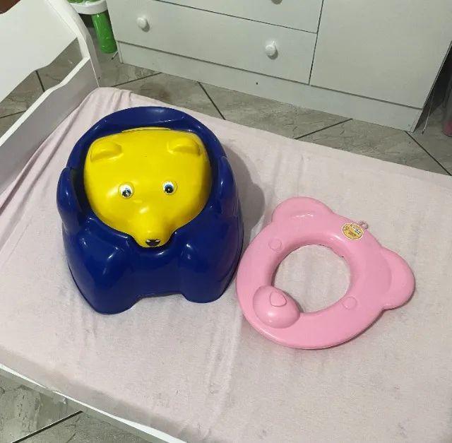 Troninho pinico urso infantil e assento redutor infantil 