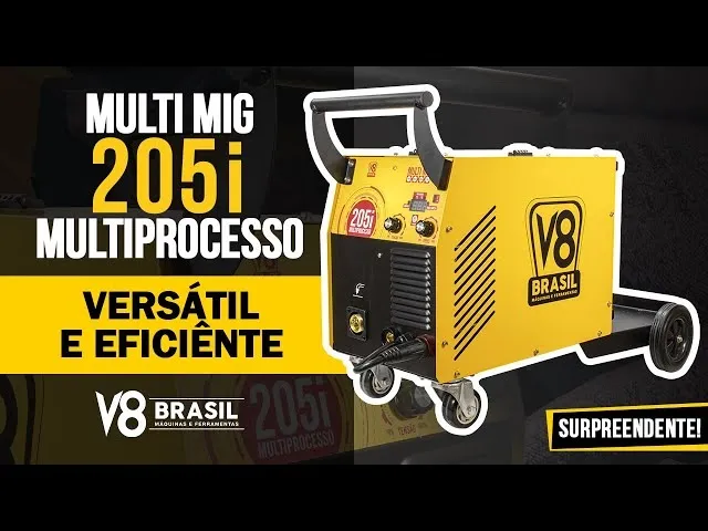 Máquina de Solda Multiprocesso Mig-Mma 205I 220V V8 Brasil