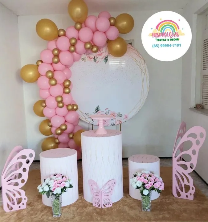 Decoração de festa Rosa