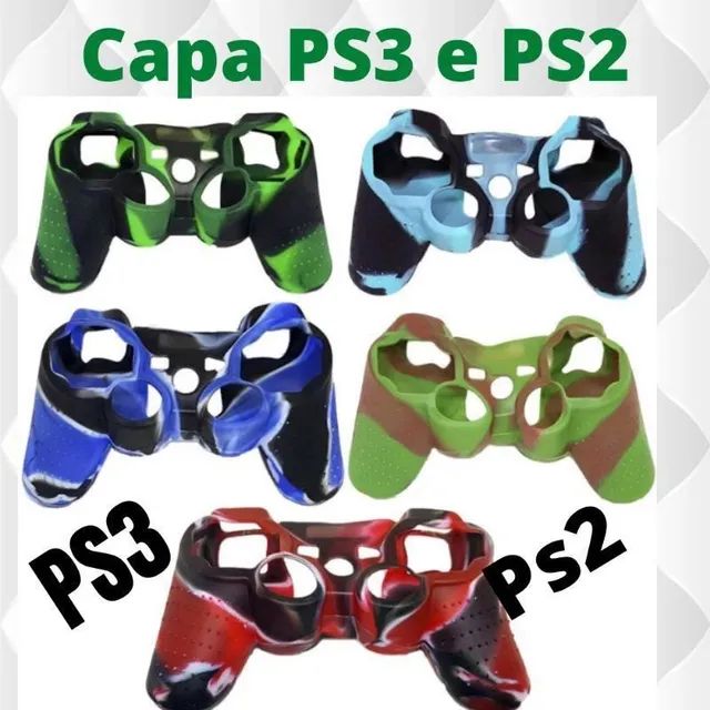 Capa De Silicone Para Controle Joystick De Ps3 E Ps2 Proteçao Anti-queda 