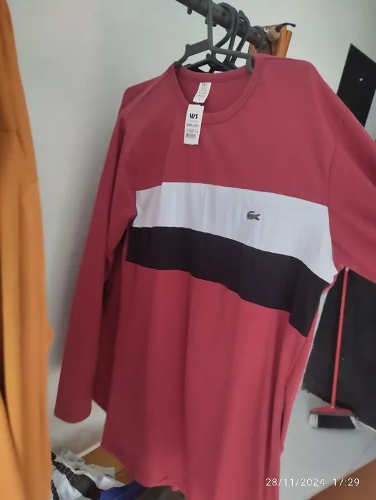 Camisa listradas e com mangas longas  - Foto 6