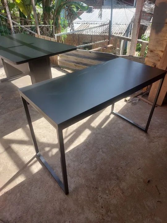 Mesa reta estilo industrial  - Foto 5