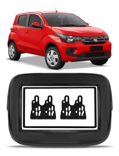 Moldura Painel Dvd 2 Din 7 Polegadas Fiat Mobi Preto