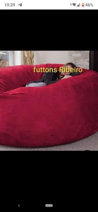 Puff gigante tamanho casal 1.40 x60 cm , REDONDO sob encomenda