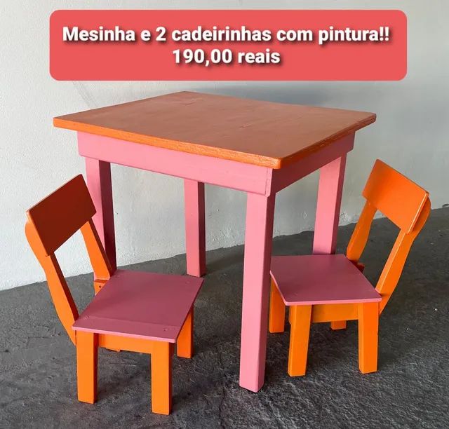 Mesinha e cadeirinha direito de fábrica!! CRICIUMA SC - Foto 2