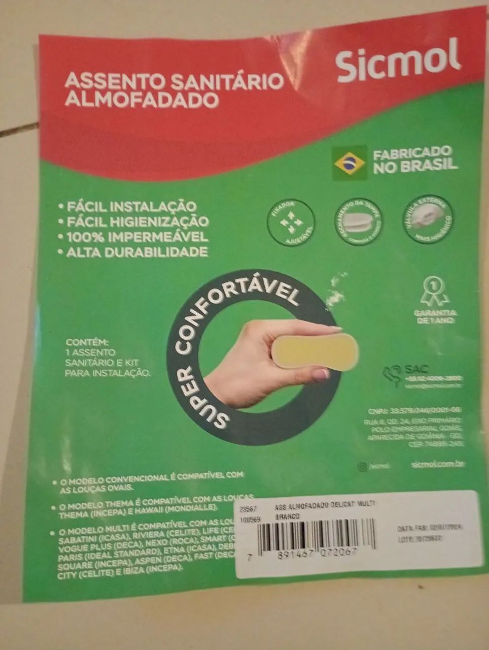 Assento de vaso sanitário almofado  - Foto 3