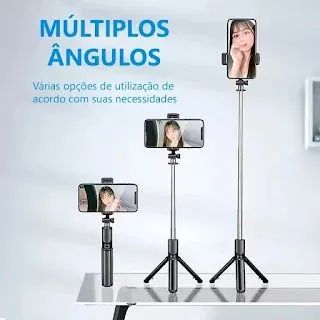 Bastão Tripé Bluetooth Multifuncional com Selfie 360º com Controle Xt-02