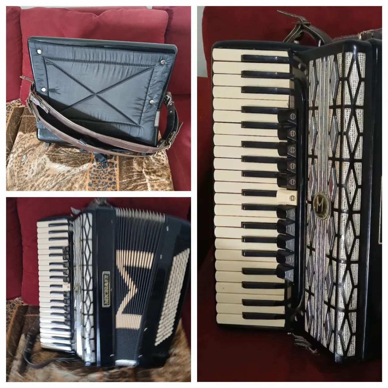 ACORDEON SANFONA MICHAEL 120 BAIXOS QUARTA OITAVADA SONZERA