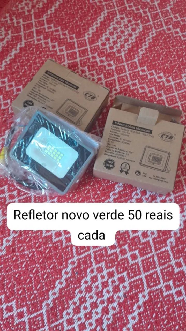 Refletor LED Verde 10W - Novo