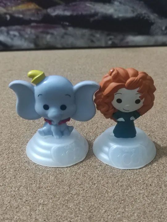Miniaturas Dumbo e Merida - Coleção Disney 100 Anos McDonald's