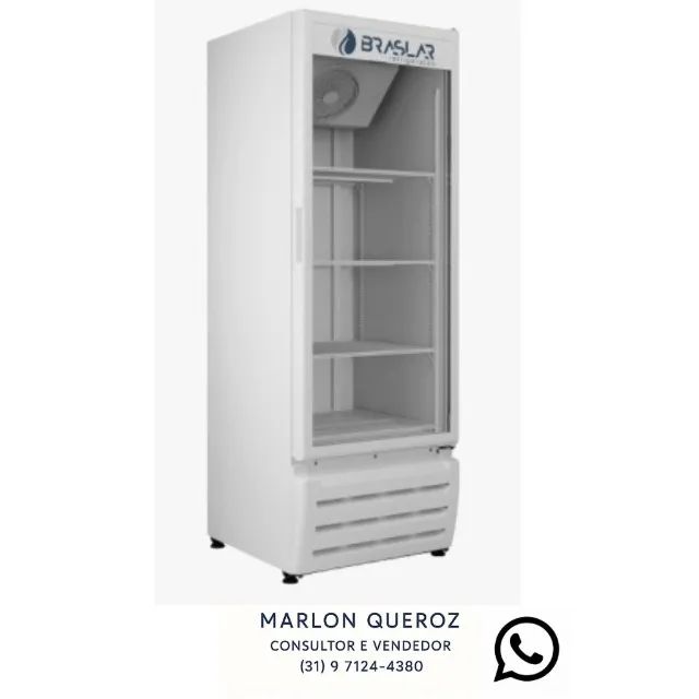 Freezer Vertical Porta de Vidro Braslar 500 Litros Novo
