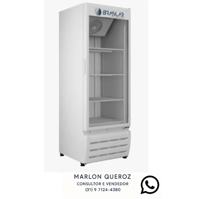 Freezer Vertical Porta de Vidro Braslar 500 Litros Novo