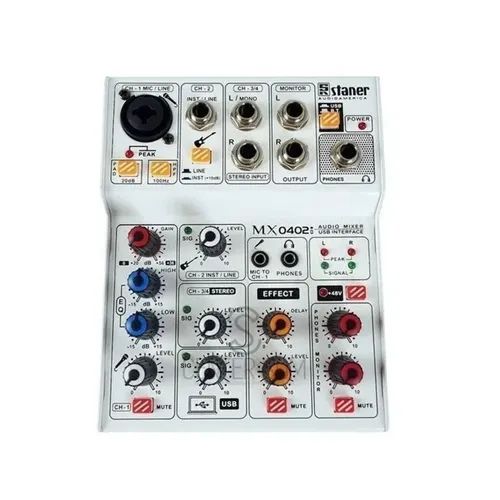 Mesa De Som Staner Mx0402i Interface De Áudio USB