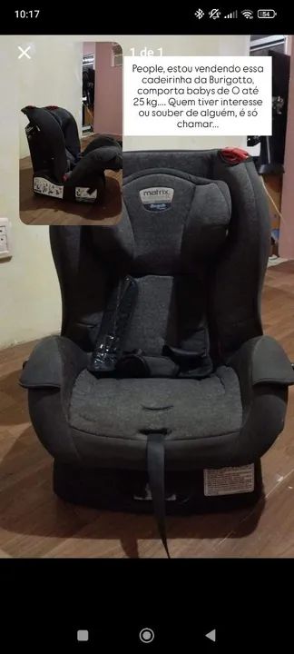 Cadeirinha de carro Burigotto até 25kg