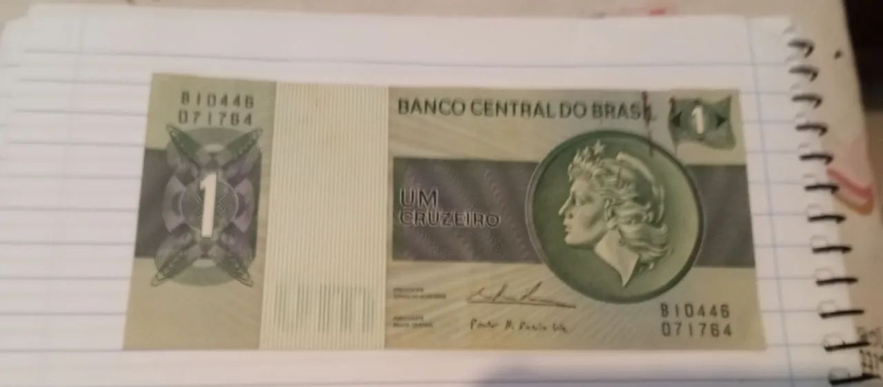 1 Cruzeiro Banknote of the Central Bank of Brazil - Collector's Lot of 4 Notes