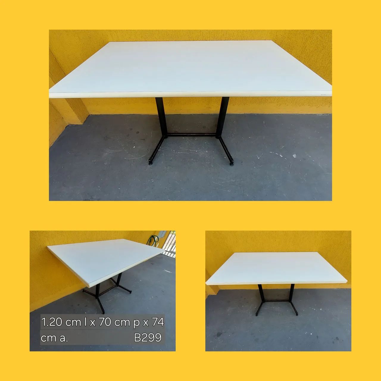 Mesa de Escritório Branca 1,20m x 70cm