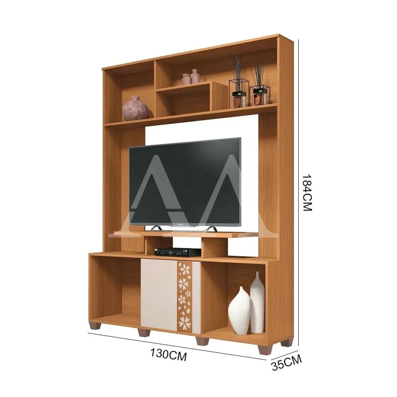Estante Hb Para TV Até 47 Polegadas Milla Aplique Cinamomo / Off White  - Foto 2