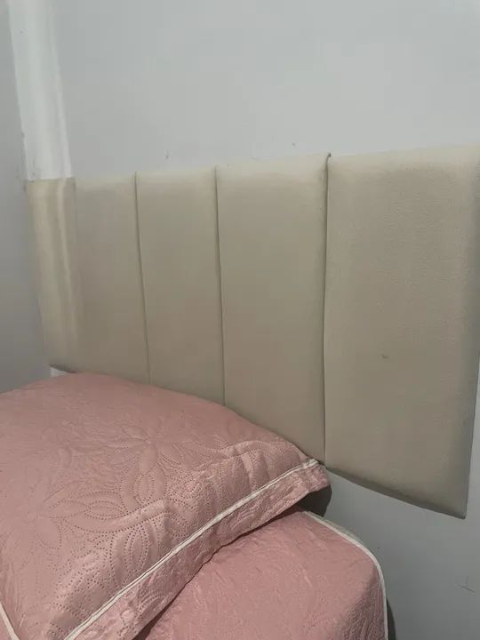 Cabeceira de Cama Bege