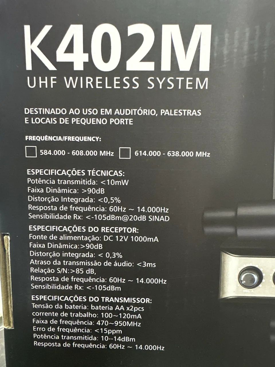 Microfone duplo sem fio Kadosh K402M - Foto 4