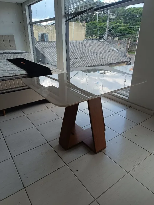 Mesa de Jantar 1,20x0,90m top de linha, tampo de vidro! Pronta entrega por R$ 999,00!