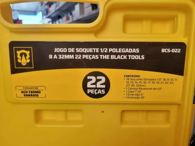 Jogo De Soquete Reversível 1/2 Com Catraca 8 a 32mm 22Peças - Loja Mega Tudo