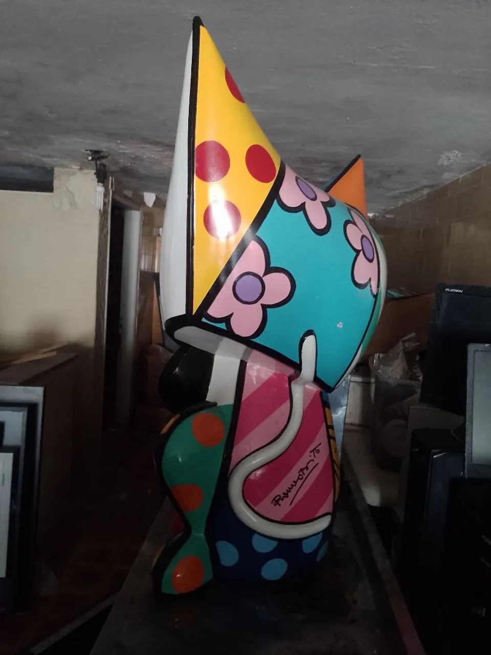 Escultura Gato Decorativo Estilo Romm - Foto 3