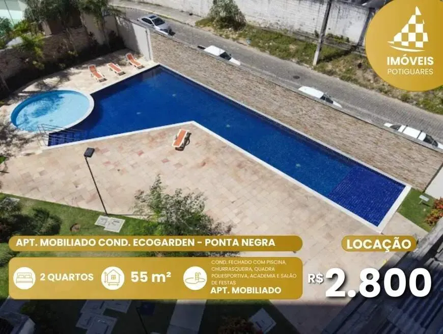 Apartamento para aluguel, 2 quartos, Ponta Negra - Natal/RN