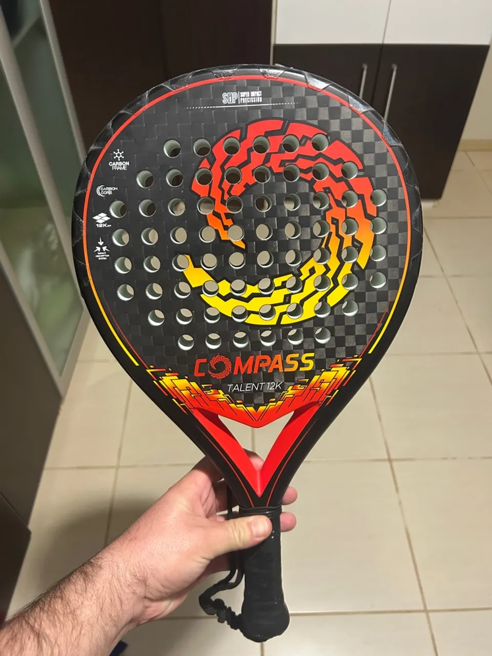 Raquete de Padel Compass Talent 12K