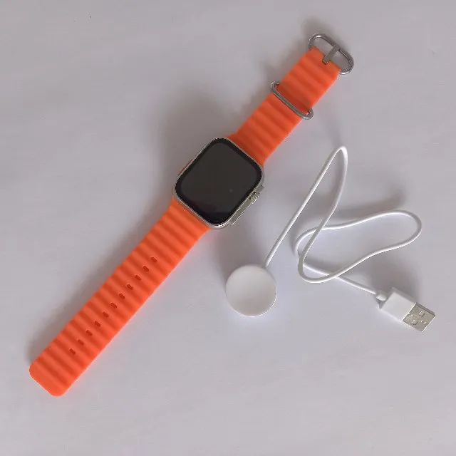 Promoção - Smartwatch 8 Ultra 45mm Laranja Faz e Recebe Ligações  - Fazemos Entrega - Foto 3