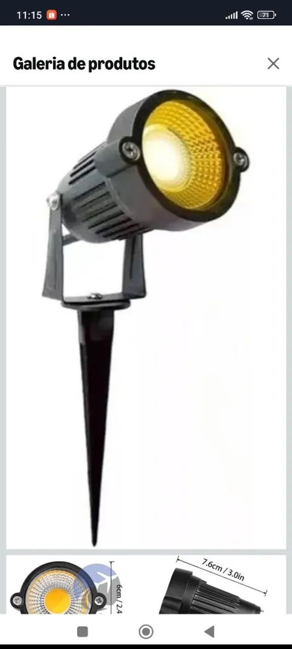 10 spots led jardim
