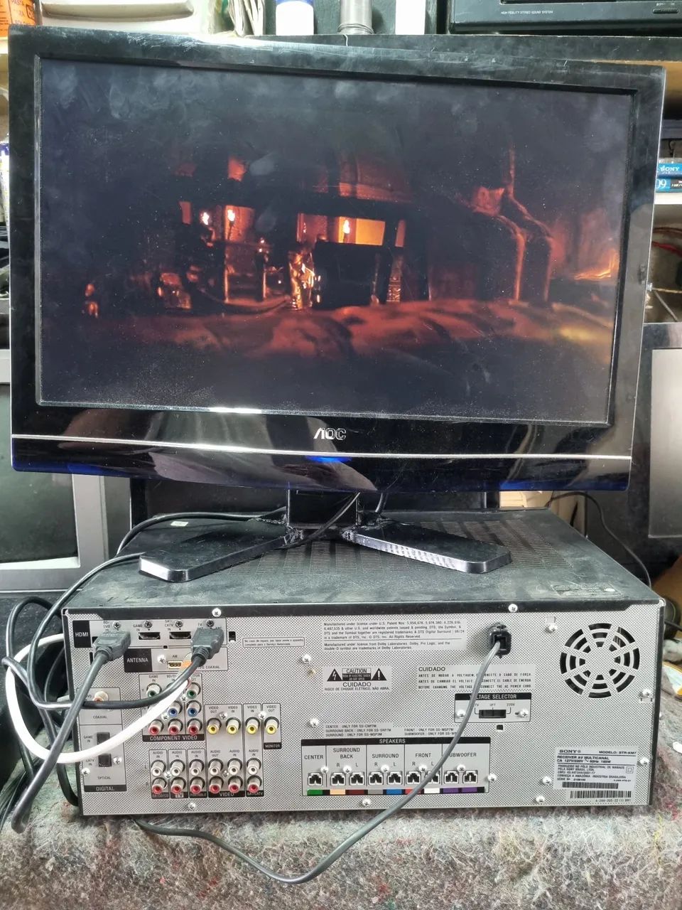 Receiver Sony Muteki 2012 Rms Str-km7 Hdmi Usb Leia  127/220v  com defeito  sem controle  - Foto 4