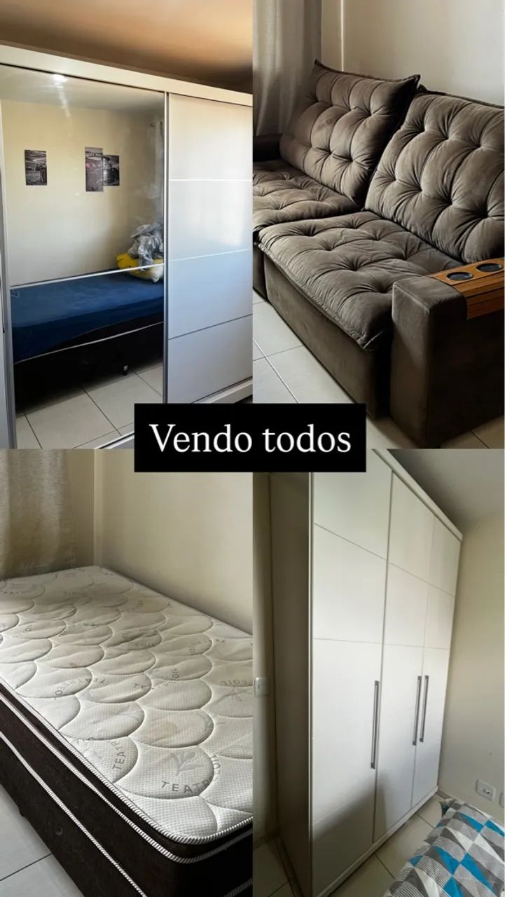 Todos comprado na Atlantida Moveis Sofá, Guarda Roupa e Cama 