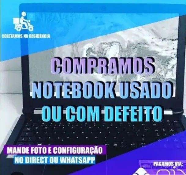 Notebook com defeito ou parado 100$