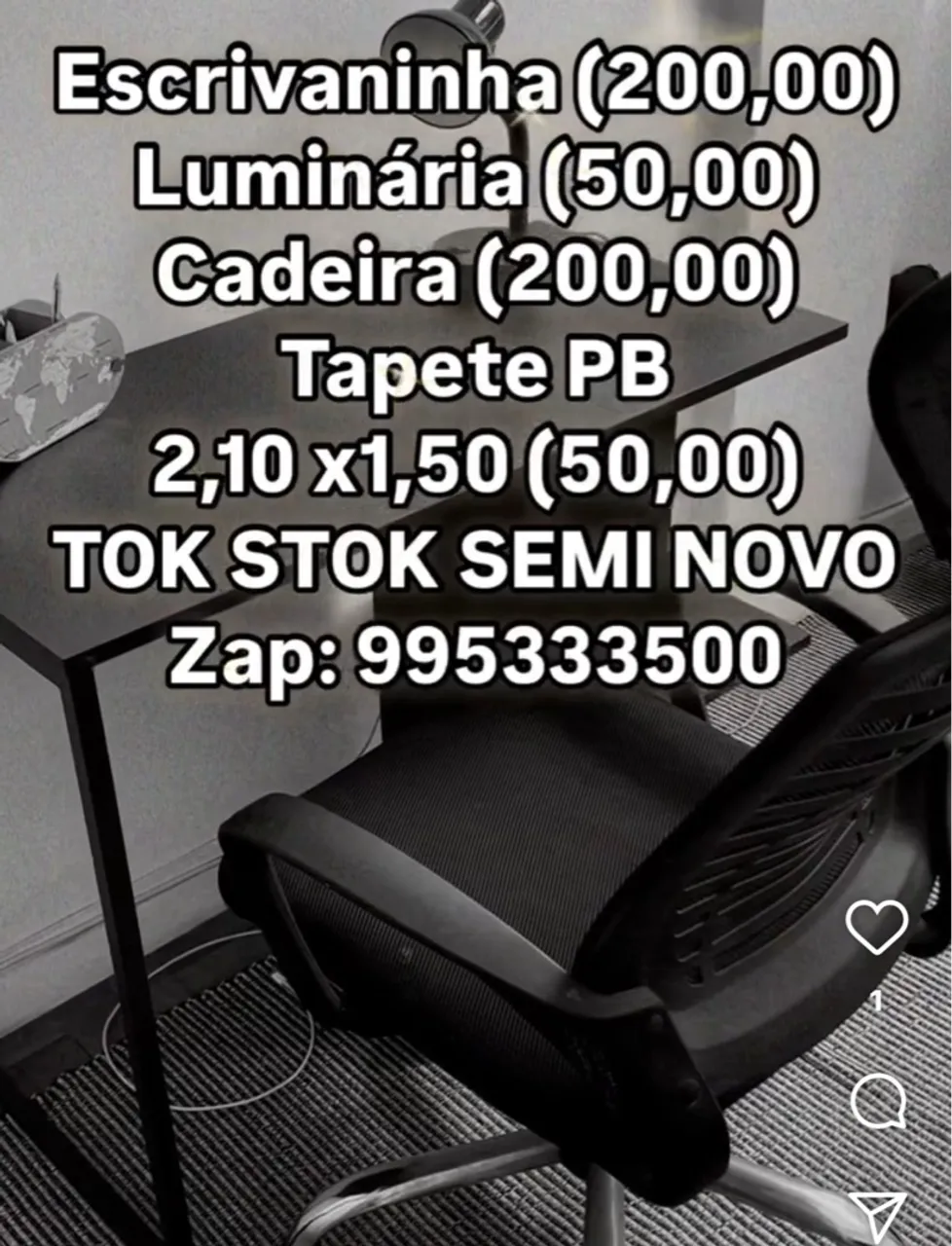 Escrivaninha Completa Tok Stok Semi Novo