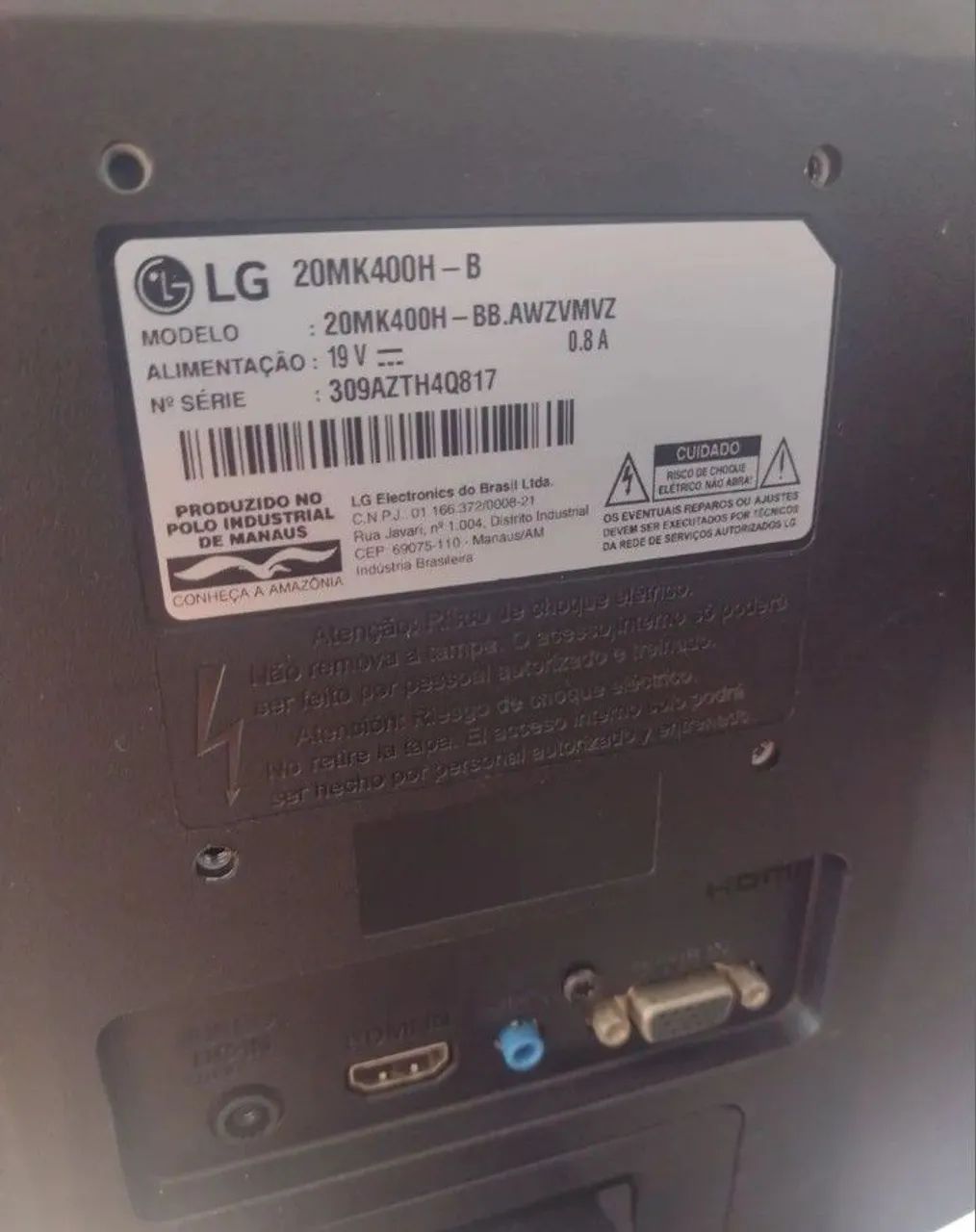 Monitor LG 19,5" Perfeito64231146484483121