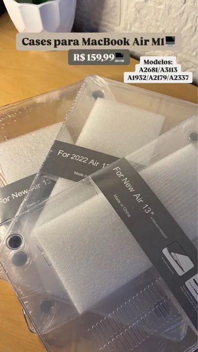 Case para MacBook Air M1 (Modelos A2681/A3113, A1932/A2179/A2337)