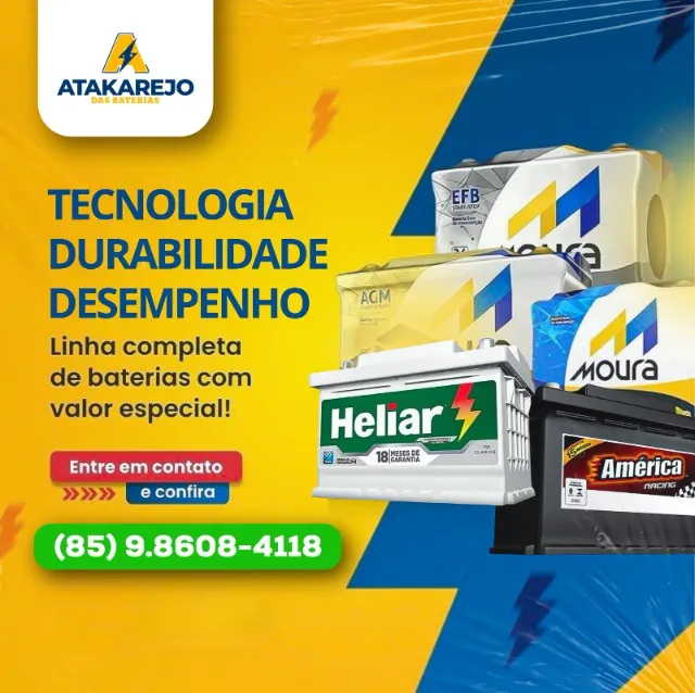 Baterias para Carro // Moura Automotiva Seminova - Entrega e Instalação grátis