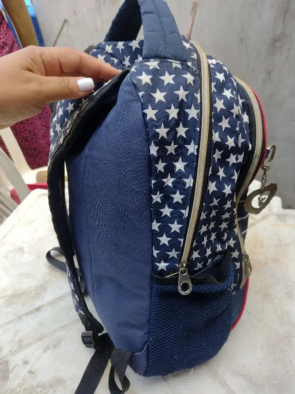 Mochila Playboy com estampa listrada - Foto 4