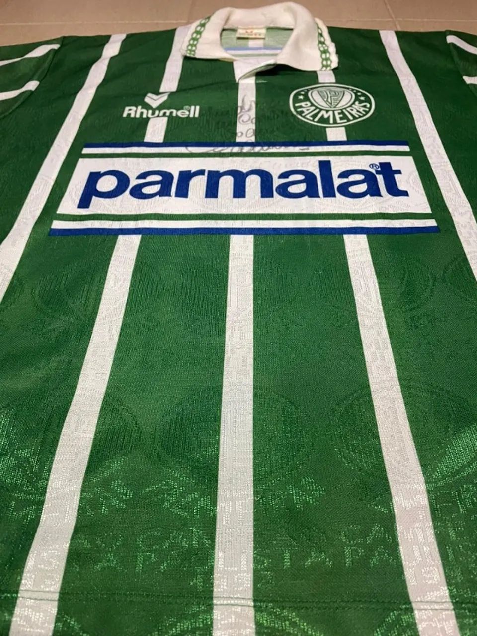 Camisa Palmeiras Parmalat 1994 Edmundo - Rhummel Usada em Jogo  - Foto 4