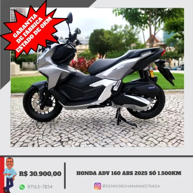 Honda ADV 160 ABS Só 1500km (Estado de 0km) Financio em até 48x