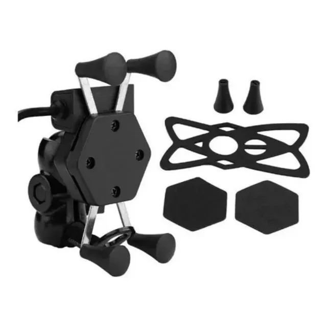 Suporte De Celular Para Moto Garra com Carregador Usb - Foto 4