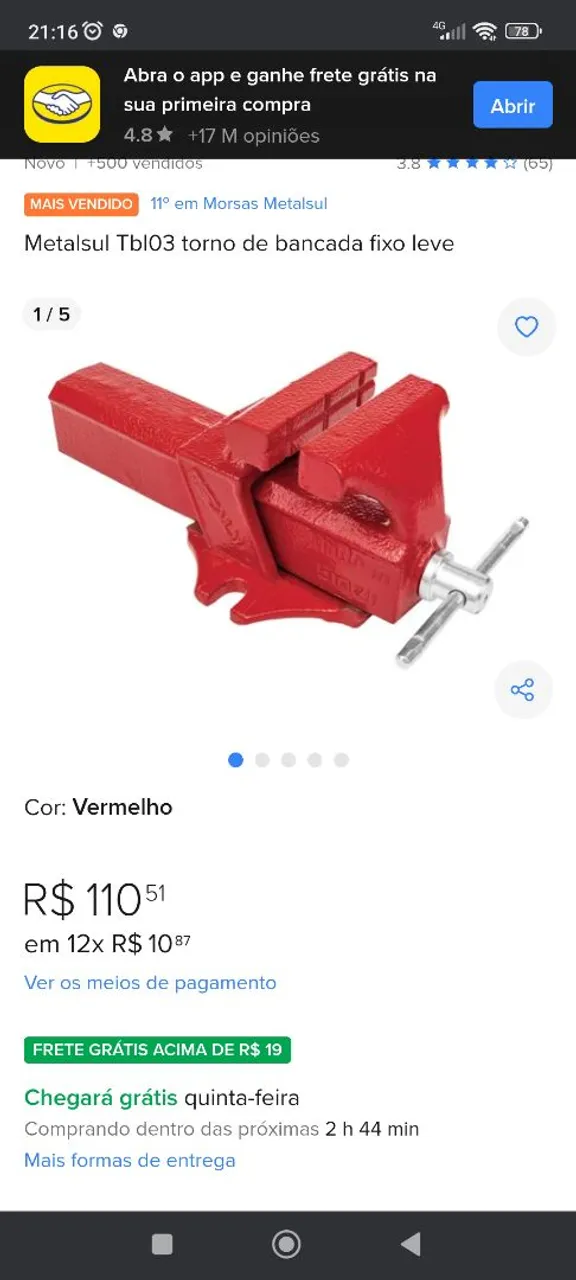 Torno morsa de bancada n°3