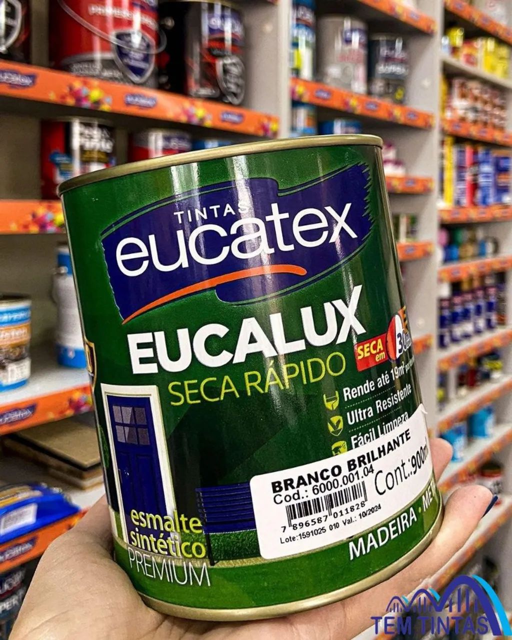 Tinta Eucatex Eucalux Branco Brilhante 900ml