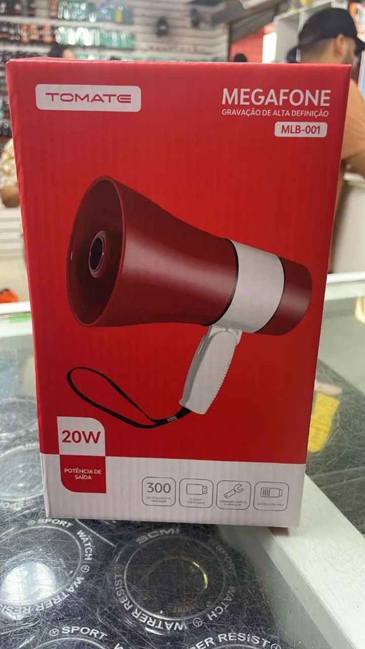 Megafone Tomate MLB-001 - Grave e Divulgue com Qualidade!