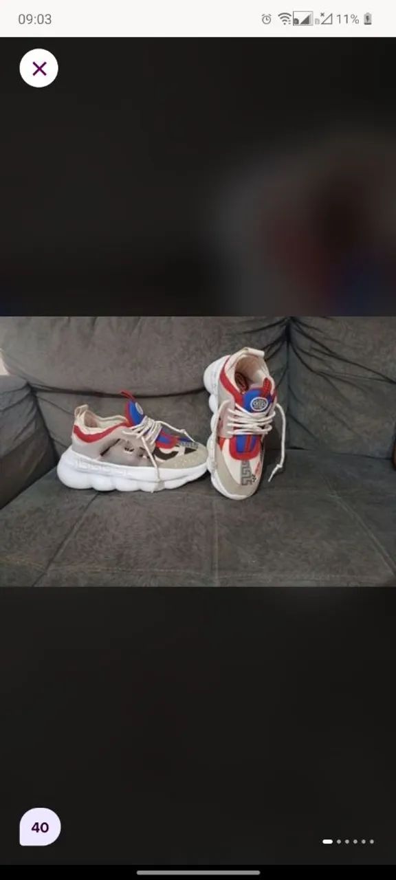 Tênis Masculino  Versace chain reaction Casual