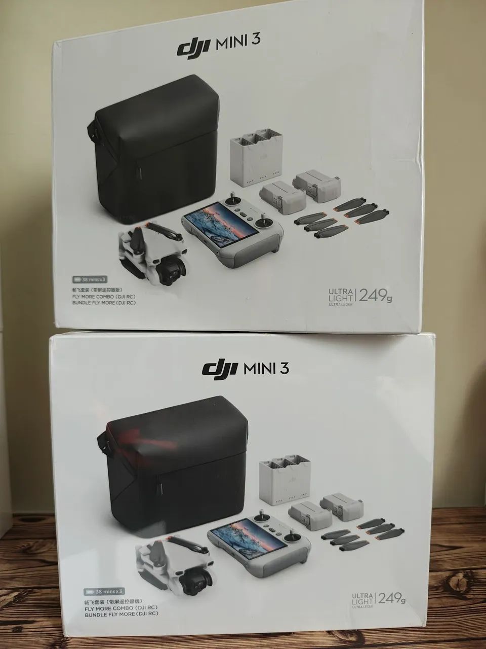 Drone DJI MINI 3 combo fly more RC 1 tela LACRADO 