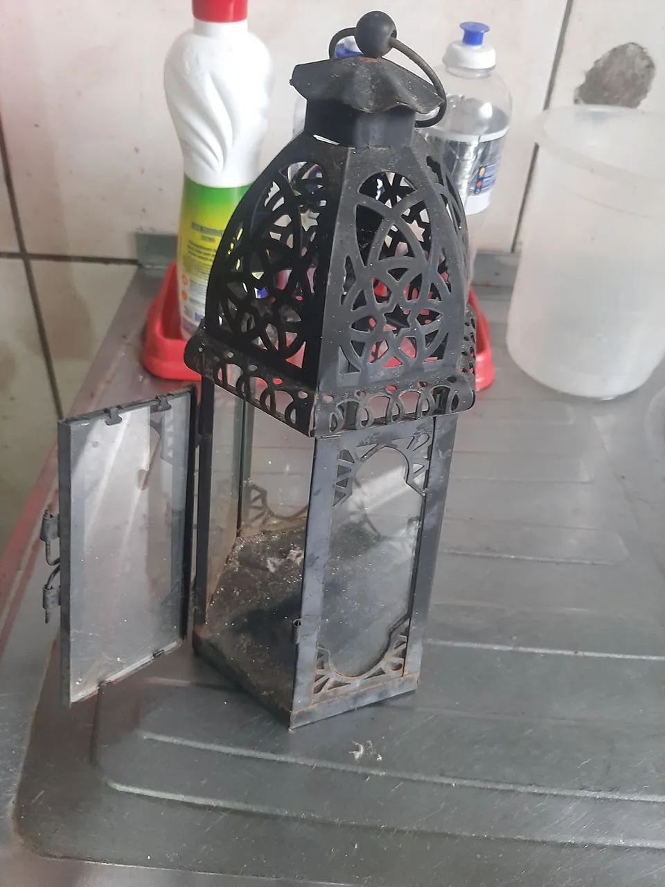 Lanterna decorativa de metal