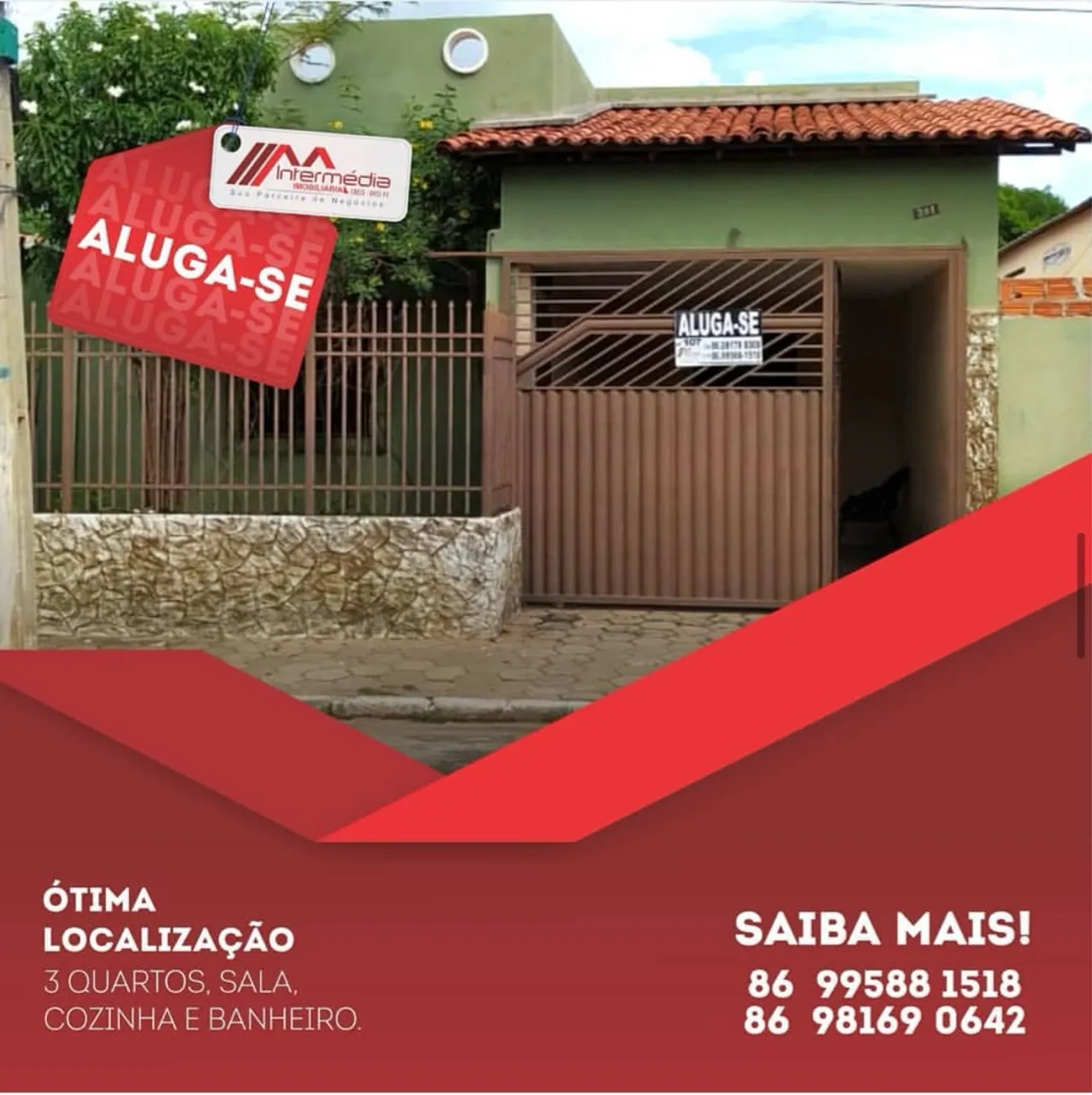Casa alugar Bairro de Fátima Campo Maior-PI