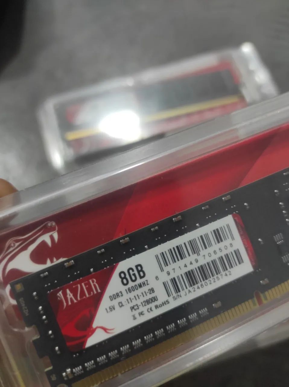 Memória RAM 8GB DDR3 1600Mhz